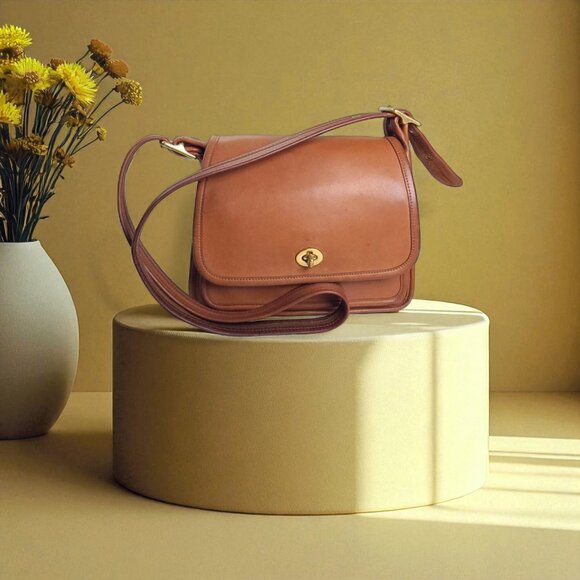 Coach Handbags - Vintage COACH Ramblers Legacy Crossbody Bag in camel /tan Costa Rica